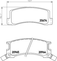 MDB1227 Sada brzdových destiček, kotoučová brzda MINTEX