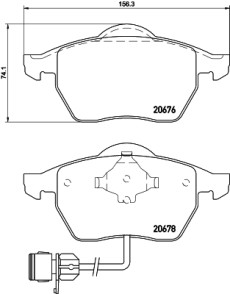 MDB1531 Sada brzdových destiček, kotoučová brzda MINTEX