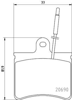 MDB1206 Sada brzdových destiček, kotoučová brzda MINTEX