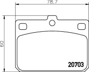 MDB1069 Sada brzdových destiček, kotoučová brzda MINTEX