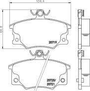 MDB1257 Sada brzdových destiček, kotoučová brzda MINTEX