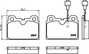 MDB1196 Sada brzdových destiček, kotoučová brzda MINTEX