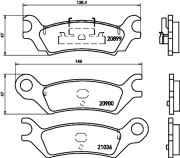 MDB1477 MINTEX sada brzdových platničiek kotúčovej brzdy MDB1477 MINTEX