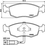 MDB1236 Sada brzdových destiček, kotoučová brzda MINTEX