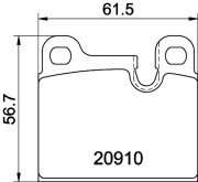 MDB2167 Sada brzdových destiček, kotoučová brzda MINTEX