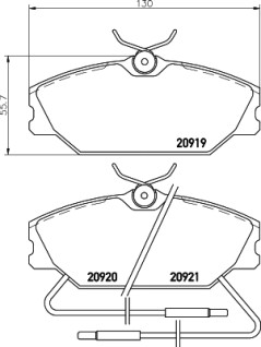 MDB1316 Sada brzdových destiček, kotoučová brzda MINTEX