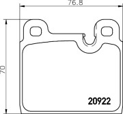 MDB1455 Sada brzdových destiček, kotoučová brzda MINTEX