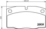 MDB1141 Sada brzdových destiček, kotoučová brzda MINTEX