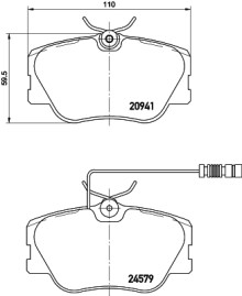 MDB1437 Sada brzdových destiček, kotoučová brzda MINTEX