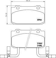 MDB1357 Sada brzdových destiček, kotoučová brzda MINTEX