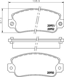 MDB1218 Sada brzdových destiček, kotoučová brzda MINTEX