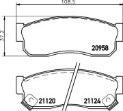 MDB1381 Sada brzdových destiček, kotoučová brzda MINTEX