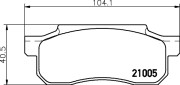 MDB1308 Sada brzdových destiček, kotoučová brzda MINTEX