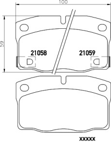 MDB1512 Sada brzdových destiček, kotoučová brzda MINTEX