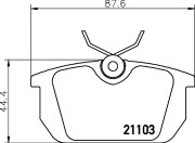 MDB1309 Sada brzdových destiček, kotoučová brzda MINTEX