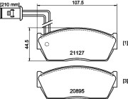 MDB1332 Sada brzdových destiček, kotoučová brzda MINTEX