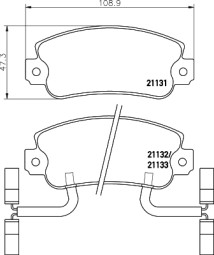 MDB1356 Sada brzdových destiček, kotoučová brzda MINTEX