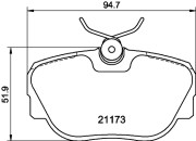 MDB1401 Sada brzdových destiček, kotoučová brzda MINTEX