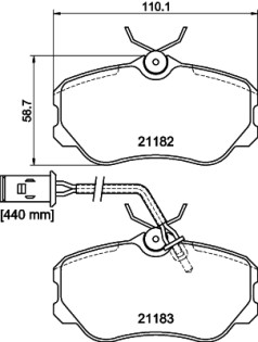 MDB1484 Sada brzdových destiček, kotoučová brzda MINTEX