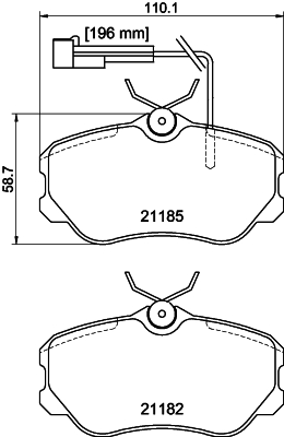 MDB1505 Sada brzdových destiček, kotoučová brzda MINTEX