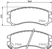 MDB1408 Sada brzdových destiček, kotoučová brzda MINTEX