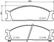 MDB1482 Sada brzdových destiček, kotoučová brzda MINTEX