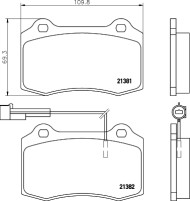 MDB1633 Sada brzdových destiček, kotoučová brzda MINTEX