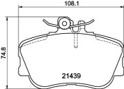 MDB1642 Sada brzdových destiček, kotoučová brzda MINTEX