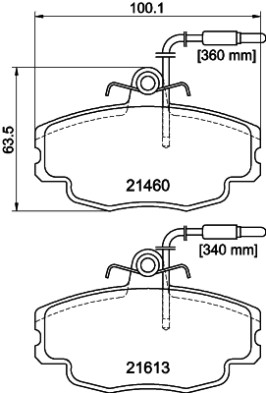 MDB1520 Sada brzdových destiček, kotoučová brzda MINTEX