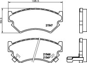 MDB1508 Sada brzdových destiček, kotoučová brzda MINTEX