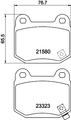 MDB2342 Sada brzdových destiček, kotoučová brzda MINTEX