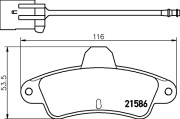 MDB1588 Sada brzdových destiček, kotoučová brzda MINTEX