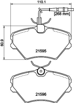 MDB1663 Sada brzdových destiček, kotoučová brzda MINTEX