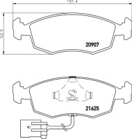 MDB1641 Sada brzdových destiček, kotoučová brzda MINTEX