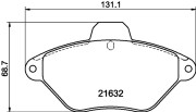 MDB1630 Sada brzdových destiček, kotoučová brzda MINTEX