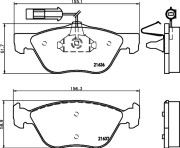 MDB1735 Sada brzdových destiček, kotoučová brzda MINTEX