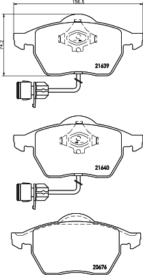 MDB2507 Sada brzdových destiček, kotoučová brzda MINTEX