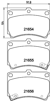 MDB1530 Sada brzdových destiček, kotoučová brzda MINTEX