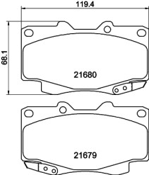 MDB2203 Sada brzdových destiček, kotoučová brzda MINTEX