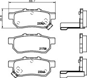 MDB1616 Sada brzdových destiček, kotoučová brzda MINTEX