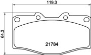 MDB3237 Sada brzdových destiček, kotoučová brzda MINTEX