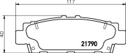 MDB1574 Sada brzdových destiček, kotoučová brzda MINTEX