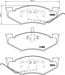 MDB2101 Sada brzdových destiček, kotoučová brzda MINTEX