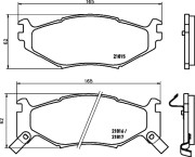 MDB1718 Sada brzdových destiček, kotoučová brzda MINTEX