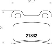 MDB1554 Sada brzdových destiček, kotoučová brzda MINTEX