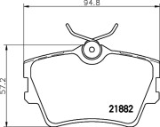 MDB1744 Sada brzdových destiček, kotoučová brzda MINTEX