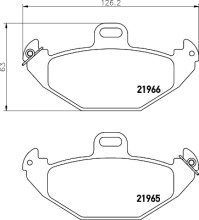 MDB1925 Sada brzdových destiček, kotoučová brzda MINTEX