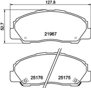 MDB1592 Sada brzdových destiček, kotoučová brzda MINTEX