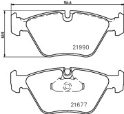 MDB2107 Sada brzdových destiček, kotoučová brzda MINTEX