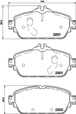 MDB3704 Sada brzdových destiček, kotoučová brzda MINTEX